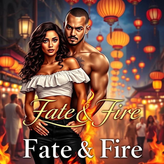 A captivating book cover for the romance novel *Fate & Fire*