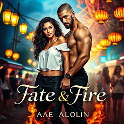 A captivating book cover for the romance novel *Fate & Fire*