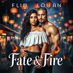 A captivating book cover for the romance novel *Fate & Fire*