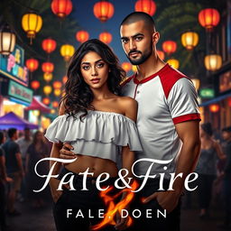 A captivating book cover for the romance novel *Fate & Fire*