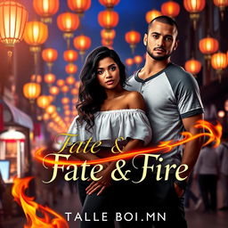 A captivating book cover for the romance novel *Fate & Fire*