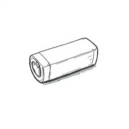 A hand-drawn illustration in black and white of an eraser