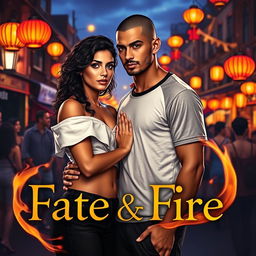 A captivating book cover for the romance novel *Fate & Fire*