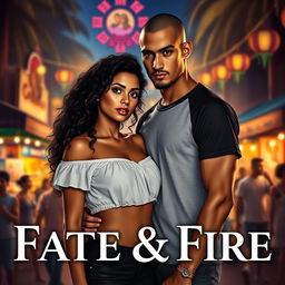 A captivating book cover for the romance novel *Fate & Fire*