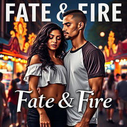 A captivating book cover for the romance novel *Fate & Fire*