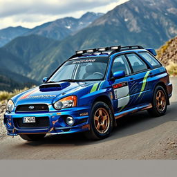 A stunning 2002 Subaru Impreza WRX wagon, featuring an aggressive and sporty design