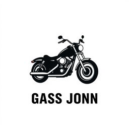 A simple and clean biker logo featuring a minimalist motorcycle silhouette