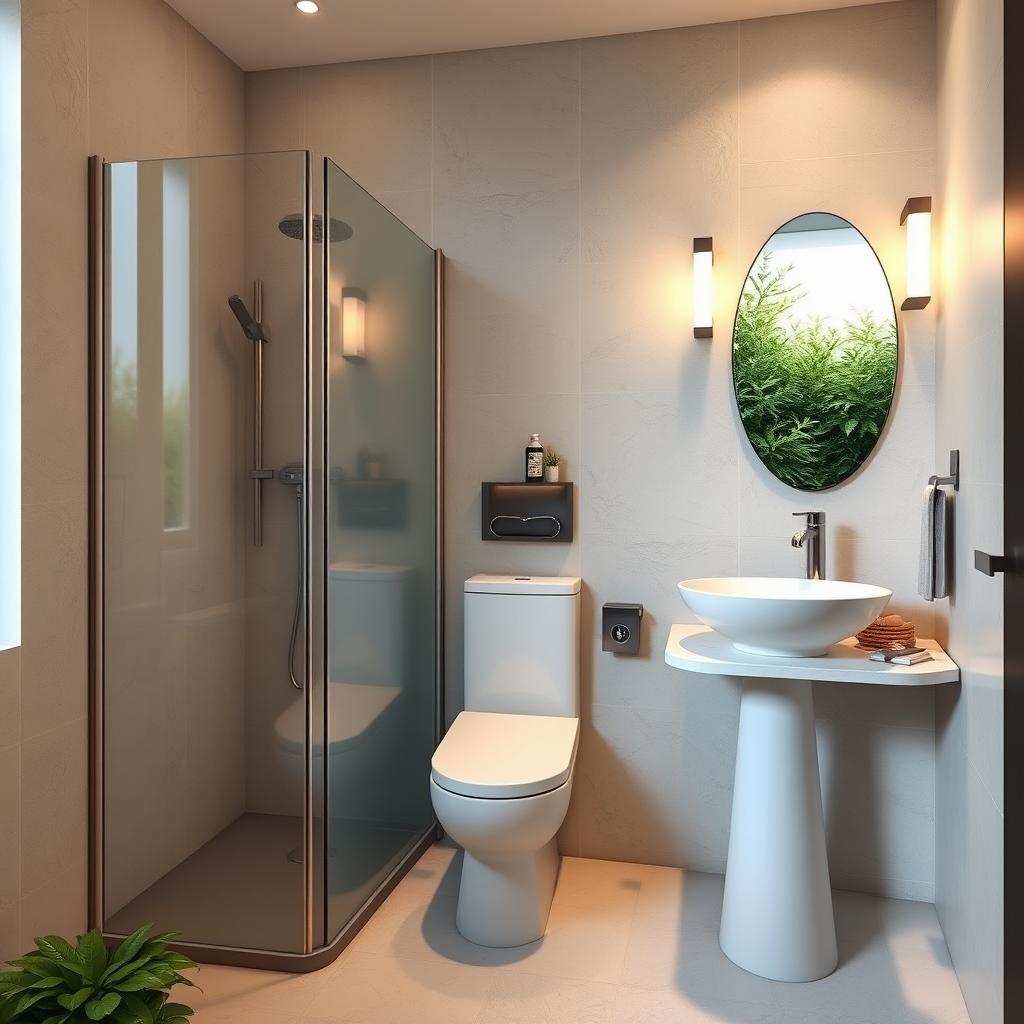 A stylish and functional bathroom design measuring 3