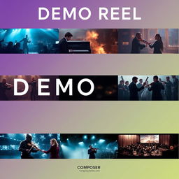 A dynamic demo reel showcasing various music compositions for film and TV