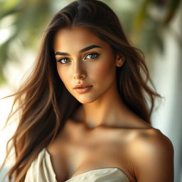 A stunning portrait of a beautiful young woman