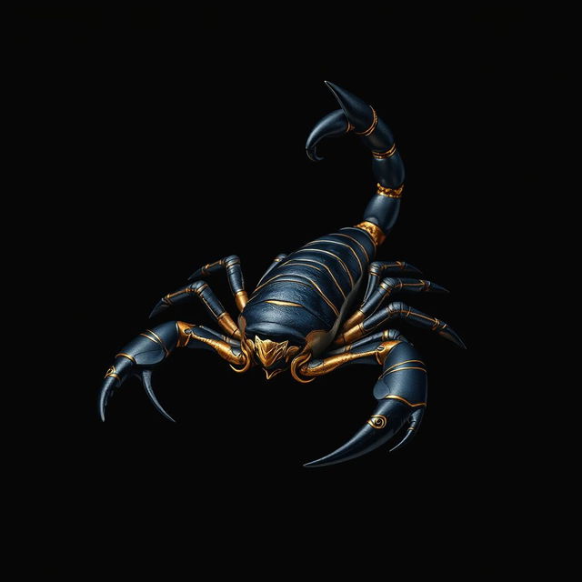 A realistic and playful representation of the Scorpio zodiac sign, featuring a beautifully detailed scorpion