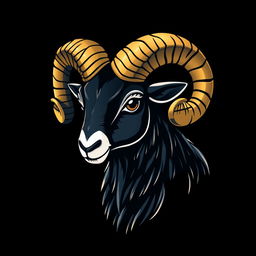 A playful yet realistic representation of the Aries zodiac sign, featuring a bold and stylized ram