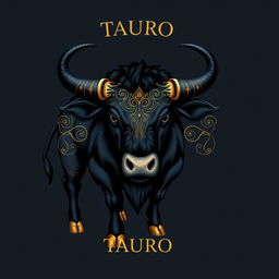 A realistic and playful representation of the Taurus zodiac sign, featuring a beautifully designed bull as the central figure