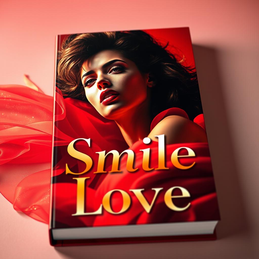 Design a book cover for 'Smile Love' that embodies the dramatic and glamorous essence of iconic pop divas