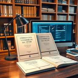 A well-organized accounting studio desk, showcasing key legal documents prominently displayed