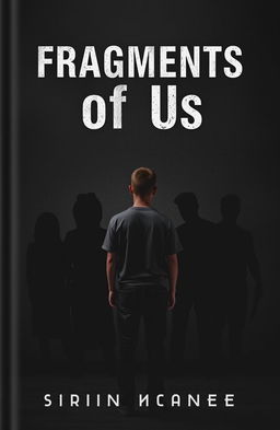 A book cover featuring a high school boy standing and facing a textured black wall