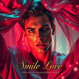 A book cover for 'Smile Love', inspired by iconic pop diva album covers