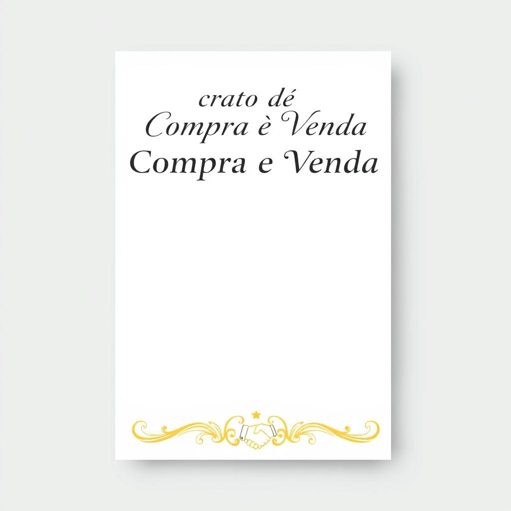 A professional and elegant cover design for a purchase and sale contract