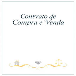 A professional and elegant cover design for a purchase and sale contract