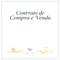 A professional and elegant cover design for a purchase and sale contract