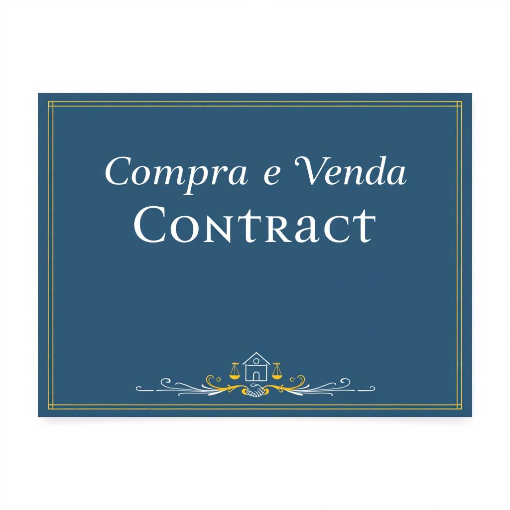 A professional and elegant cover design for a purchase and sale contract