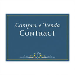 A professional and elegant cover design for a purchase and sale contract