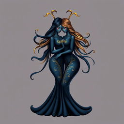 A playful yet realistic representation of the Gemini zodiac sign, featuring two elegantly intertwined figures symbolizing duality