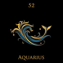 A playful and luxurious representation of the Aquarius zodiac sign