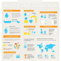 An informative infographic illustrating the importance of water and sanitation