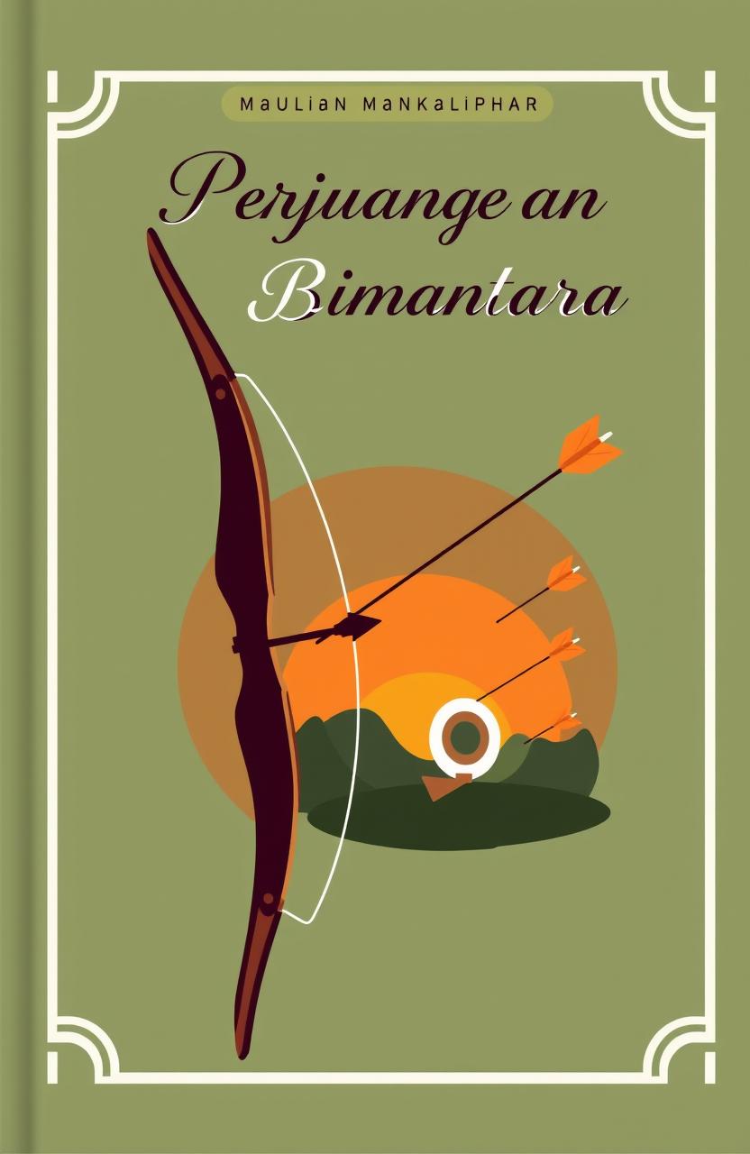 A simple book cover design featuring the theme of archery, representing struggle and perseverance