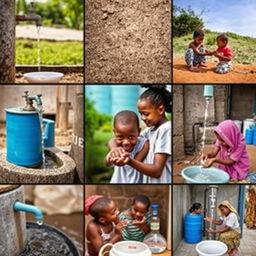 A series of powerful and evocative images showcasing water and sanitation themes