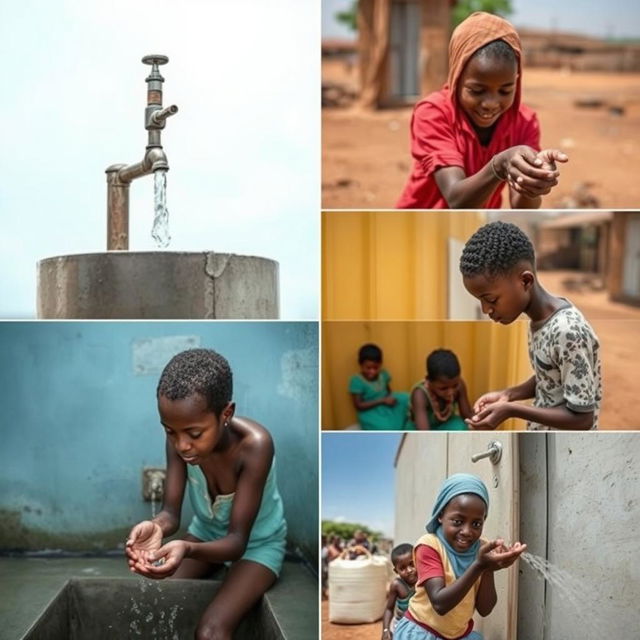 A series of powerful and evocative images showcasing water and sanitation themes