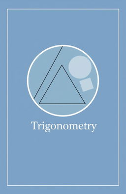 Minimalistic cover design for a trigonometry textbook, featuring clean lines and a simple layout