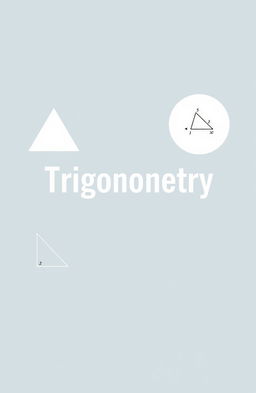 Minimalistic cover design for a trigonometry textbook, featuring clean lines and a simple layout