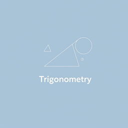 Minimalistic cover design for a trigonometry textbook, featuring clean lines and a simple layout