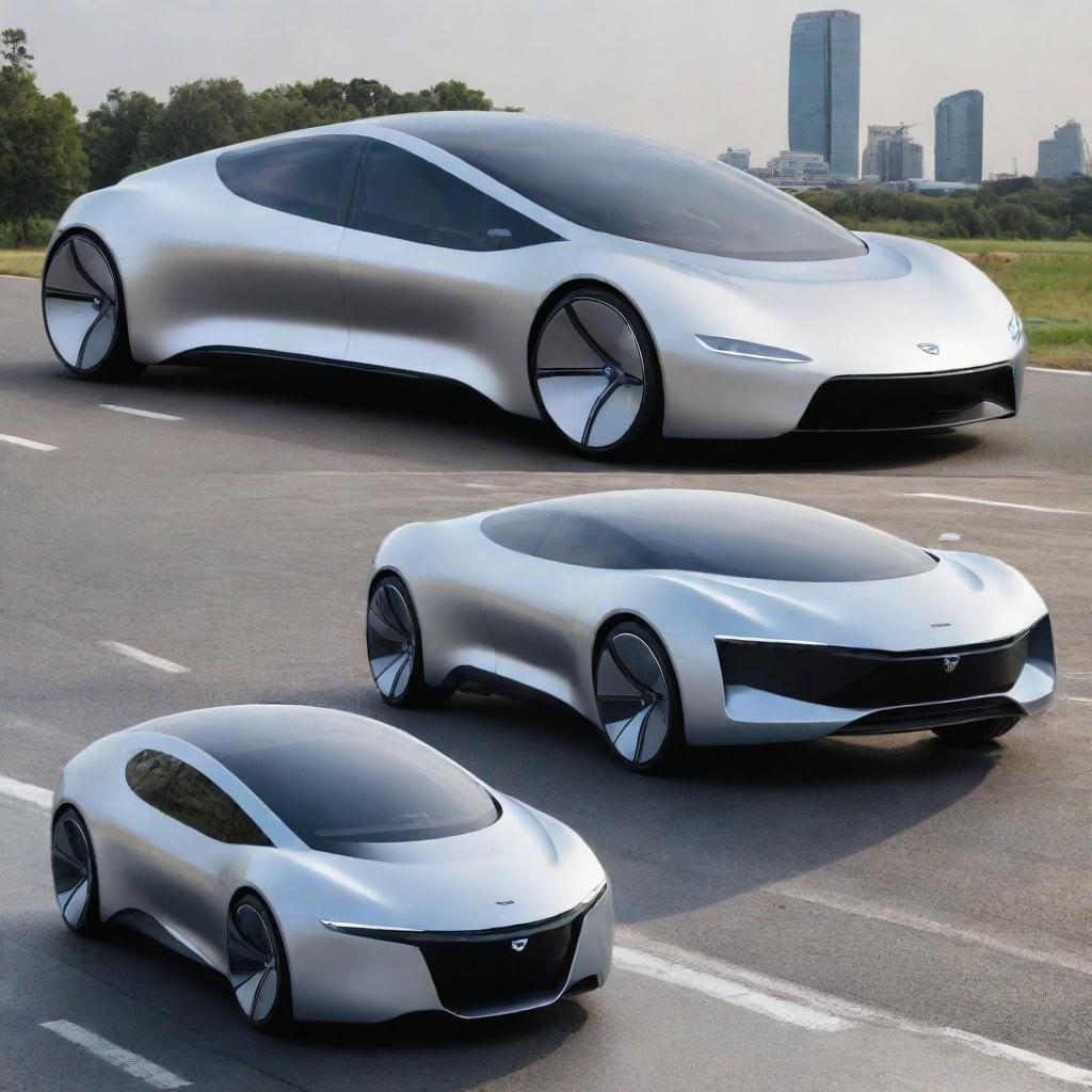 Futuristic vehicles 200 years from now displaying advanced technology and groundbreaking designs