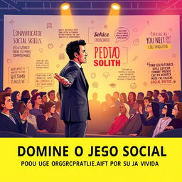 An inspirational image illustrating the theme 'Domine o Jogo Social: Como o Desenvolvimento Pessoal e Comportamental Pode Transformar Sua Vida