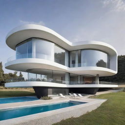 Futuristic houses 200 years from now, showcasing advanced technology and innovative architecture