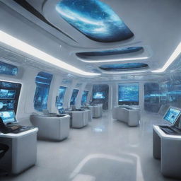 An artistic concept of the most prosperous job in the next 50 years, incorporating futuristic elements and technology.