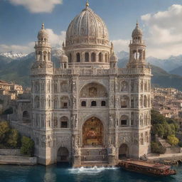 Generate an image of the most beautiful work in the world, incorporating breathtaking sights and intricately detailed craftsmanship.