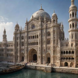 Generate an image of the most beautiful work in the world, incorporating breathtaking sights and intricately detailed craftsmanship.