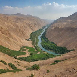 Dazzling panoramic view of the most beautiful region in Iran, showcasing its unique landscapes, architecture, and cultural elements.