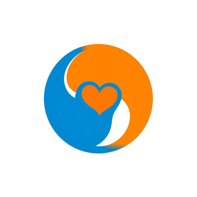 A vibrant, round logo for a food multiplier company featuring a lively orange and blue color scheme