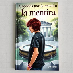 A book cover featuring a 20-year-old teenager with slightly long hair that has reddish tips