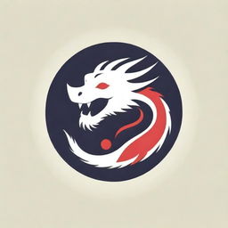 Chinese dragon beautifully incorporated into a logo, with the word 'RYUU' integrated into the design artfully