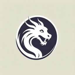 Chinese dragon beautifully incorporated into a logo, with the word 'RYUU' integrated into the design artfully