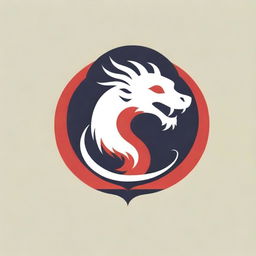 Chinese dragon beautifully incorporated into a logo, with the word 'RYUU' integrated into the design artfully