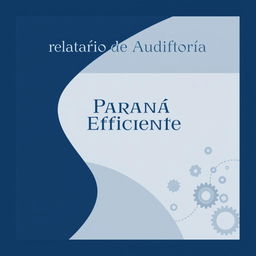 A professional cover page for an audit report titled 'Paraná Eficiente'