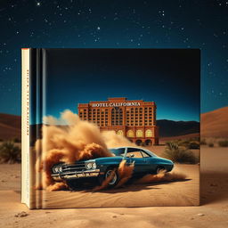 A captivating book cover set in a nighttime desert scene