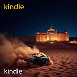 An intriguing book cover designed for a Kindle release, showcasing a nighttime desert landscape